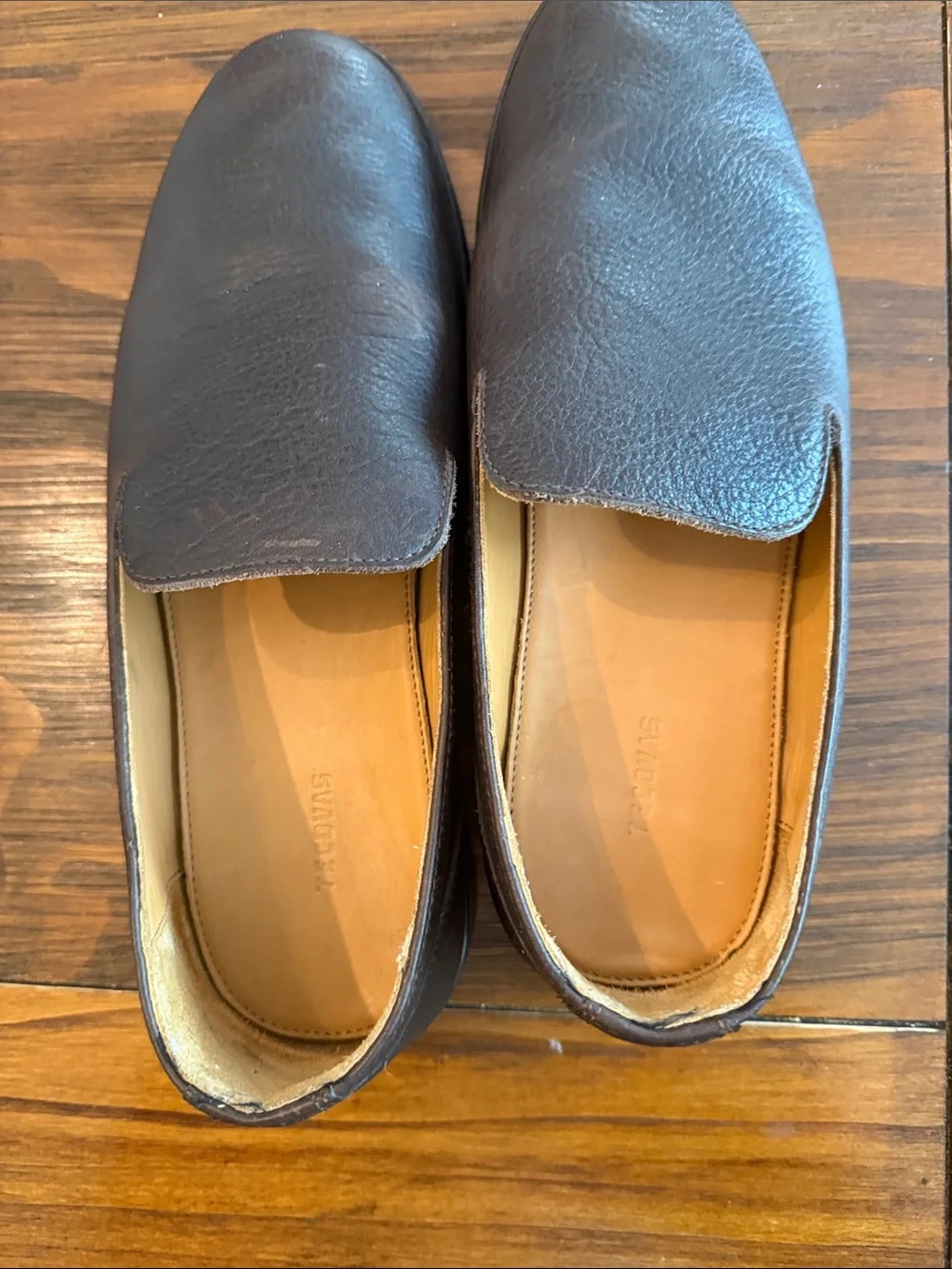 Tecovas Black Leather Slip-On Loafers - Like New